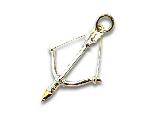 【FIRST ARROW's/ファーストアローズ】「Small Bow& First Arrow with K18 Arrow Head/K18矢じりスモールボウ&ファーストアロー」(P-222)(ネイティブ/インディアン/ジュエリー/ハンドメイド/シルバー/アメカジ/アクセサリー/プレゼント/WOLF PACK/ウルフパック)