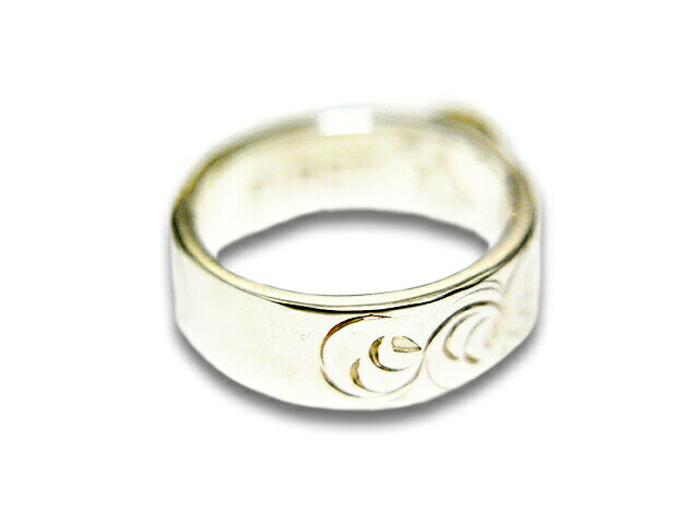 【FIRST ARROW's/ファーストアローズ】「Flat Hammered 8mm Arabesque Carving Rin...