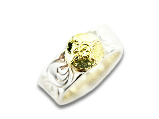 【FIRST ARROW's/ファーストアローズ】「Flat Hammered 8mm Arabesque Carving Rin...