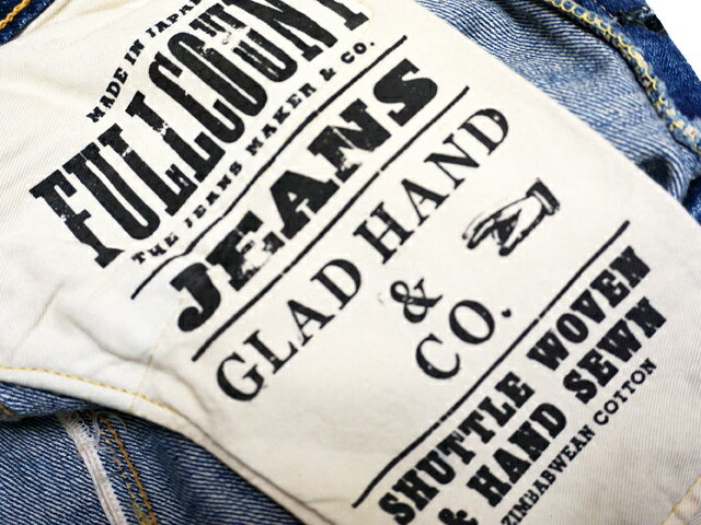 【GLAD HAND/グラッドハンド】×【FULLCOUNT/フルカウント】「Loose Straight Denim Pants”Hand Paint”/ルーズストレートデニムパンツ”ハンドペイント”」(0105HP)【送料・代引き手数料無料】【あす楽対応】(アメカジ/ハーレー/ホットロッド)