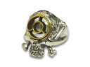 【HWZN BROSS/ハウゼンブロス】「Bombsight Skull Ring/ボムサイトスカルリング」(Silver925×Brass)【送料 代引き手数料無料】【あす楽対応】(ハーレーダビッドソン/ハーレー/チョッパー/ボバー/カスタム)