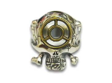 【HWZN BROSS/ハウゼンブロス】「Bombsight Skull Ring/ボムサイトスカルリング」(Silver925×Brass)【送料・代引き手数料無料】【あす楽対応】(ハーレーダビッドソン/ハーレー/チョッパー/ボバー/カスタム)