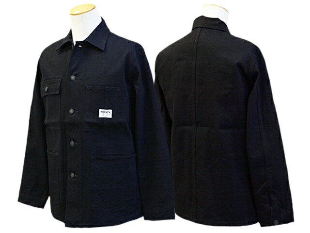 2023AW「Fully Stretch Denim Coverall Jacket"Black Denim"/フーリーストレッチデニムカバーオールジャケット"ブラックデニム"」(ホイールズアパレル/アメカジ/ホットロッド/ハーレー/バイク)