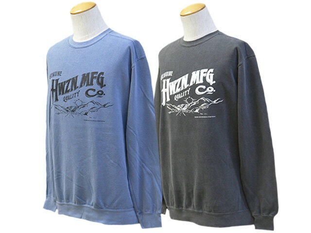 2023AW「Garment Dyed Crew Neck Sweat Shirts/ガーメントダイドクルーネックスウェットシャツ」(ホイールズアパレル/アメカジ/ホットロッド/ハーレー/WOLF PACK/ウルフパック)