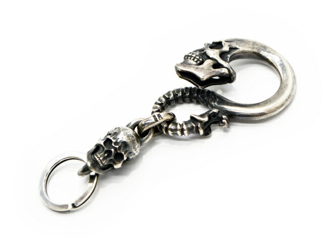 【MAD CULT/マッドカルト】「Ugly Head Killer Key Chain/アグリーヘッドキラーキーチェーン」(KH-15)(Silver925/アクセサリー/ジュエリー/プレゼント/バイカー/ハーレー/ホットロッド/アメカジ/ハンドメイド/WOLF PACK/ウルフパック)