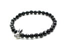 【MAD CULT/マッドカルト】「Evil Rabbit Stone Bracelet”Cut Onyx”/イービルラビットストーンブレスレット”カットオニキス”」(SB-22)(Silver925/アクセサリー/ハーレー/ホットロッド/アメカジ/ハンドメイド/WOLF PACK/ウルフパック)