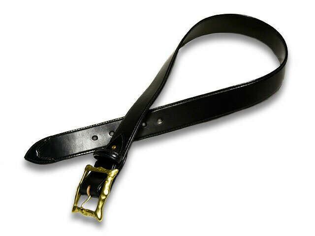 【Motoharu Maruyama/モトハル マルヤマ】「Leather Belt/レザーベルト」(MMLW-02B)(サドルレザー/バイ..