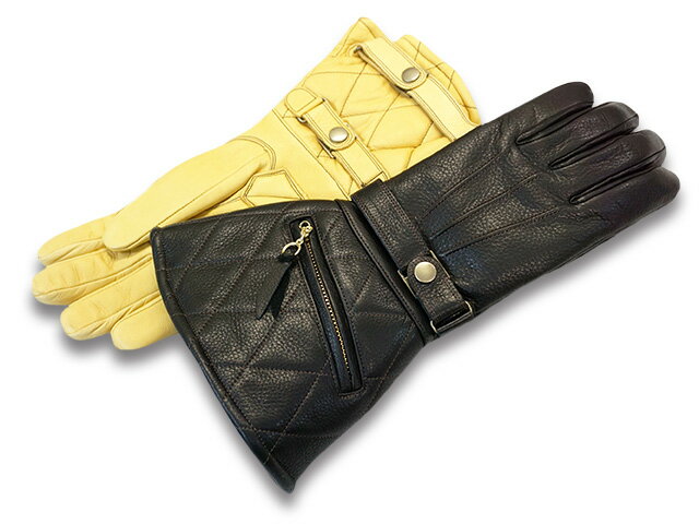全2色「The Gauntlet Glove”Type2”/ザ・ガントレットグローブ”タイプ2”」(冬用ウインターグローブ/レザーグローブ/ハーレー/チョッパー/ボバー/バイク乗り/バイカー/プレゼント/手袋/WOLF PACK/ウルフパック)