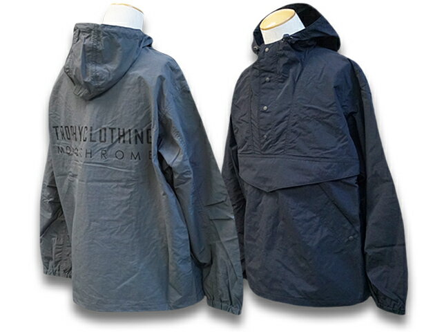 全2色【TROPHY CLOTHING/トロフィークロージング】2023SS「Monochrome Anorak Parka/モノクロームアノラックパーカー」(TR23SS-503)【あす楽対応】(ホイールズアパレル/アメカジ/東京インディアンズ/ホットロッド/WOLF PACK/ウルフパック)