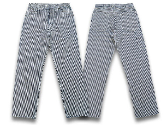 Rakuten - 【TROPHY CLOTHING/トロフィークロージング】2023SS「Hickory Painter Pants/ヒッコリーペインターパンツ」(TR23SS-601)【あす楽対応】(ホイールズアパレル/アメカジ/ハーレー/バイク/ホットロッド/東京インディアンズ/WOLF PACK/ウルフパック)