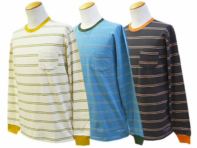 全3色2024SS「Multi Border L/S Tee/マルチボーダーロングスリーブTee」(TR24SS-202)(アメカジ/ミリタリー/アウトドア/ハーレー/東京インディアンズ/バイカー/ホイールズアパレル/ホットロッド/WOLF PACK/ウルフパック)