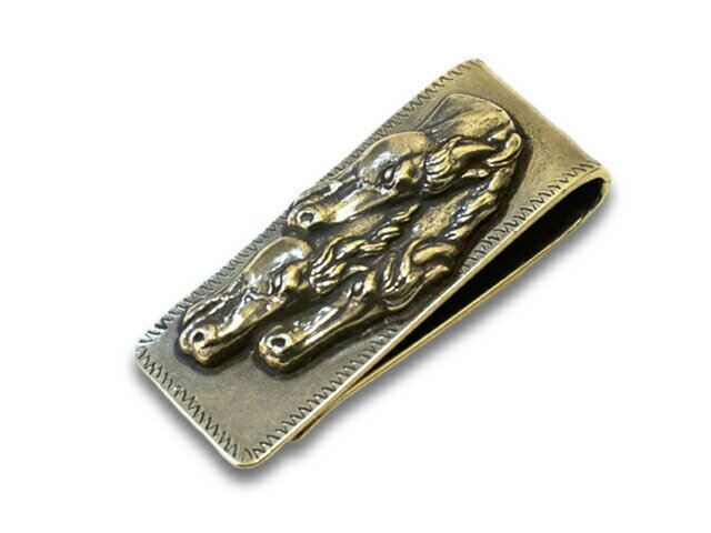 楽天WOLF PACK楽天市場店【Peanuts&Co/ピーナッツカンパニー】「Horse Money Clip/ホースマネークリップ」（Brass）【あす楽対応】（ピーナッツアンドコー/アメカジ/ハーレー/バイカー/ホットロッド/プレゼント/アクセサリー/WOLF PACK/ウルフパック）