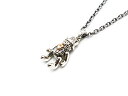 【Peanuts&Co/ピーナッツカンパニー】「Teddy Bero Peanuts Pendant Top&Small Bero Peanuts Hook Chain”Round”/テディーベロピーナッツペンダントトップ&スモールベロピーナッツフックチェーン”丸コマ”」(Silver925×K10/Silver925)(WOLF PACK)