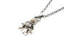 【Peanuts&Co/ピーナッツカンパニー】「Teddy Bunny Peanuts Pendant Top&Small Bunny Peanuts Hook Chain”Round”/テディーバニーピーナッツペンダントトップ&スモールバニーピーナッツフックチェーン”丸コマ”」(Silver925×K10/Silver925)(WOLF PACK)