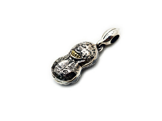 Rakuten - 【Peanuts&Co/ピーナッツカンパニー】「Medium Tattoo Peanuts Pendant Top/ミディアムタトゥーピーナッツペンダントトップ」(Silver925×K10YG)(ピーナッツアンドコー/アクセサリー/ジュエリー/アメカジ/ハーレー/プレゼント/WOLF PACK/ウルフパック)