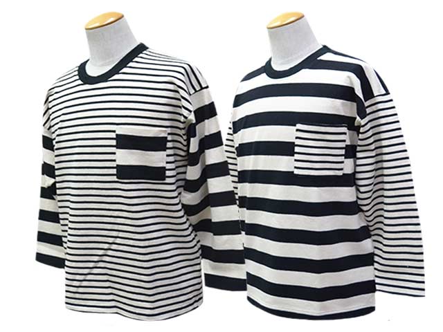 全2色【POP EYES/ポップアイズ】2026SS「CRAZY BORDER L/S Tee/クレイジーボーダーロングスリーブTee」(26SS-PPE-006)(UNCHANGING LOVE/アンチェンジングラブ/MISTER X/ミスターエックス/アメカジ/ハーレー/ホットロッド/WOLF PACK/ウルフパック)