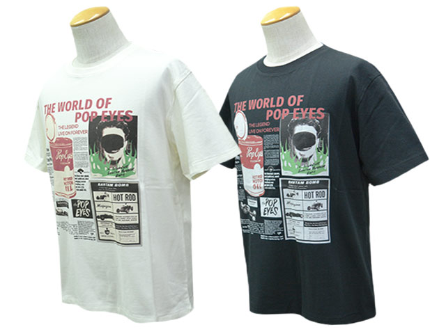 全2色【POP EYES/ポップアイズ】2026SS「THE WORLD OF POP EYES S/S Tee/ザ・ワールドオブポップアイズショートスリーブTee」(26SS-PPE-021)(UNCHANGING LOVE/アンチェンジングラブ/アメカジ/ハーレー/ホットロッド/WOLF PACK/ウルフパック)