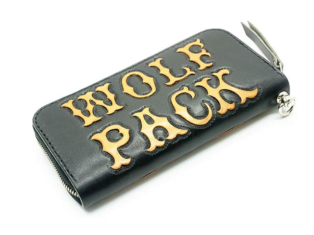 楽天WOLF PACK楽天市場店別注【SKULL FLIGHT/スカルフライト】「Carving Round Zip Wallet/カービングラウンドジップウォレット」【あす楽対応】（CALIFORNIA LINE/カリフォルニアライン/ハーレー/バイカー/バイク/アメカジ/WOLF PACK/ウルフパック）