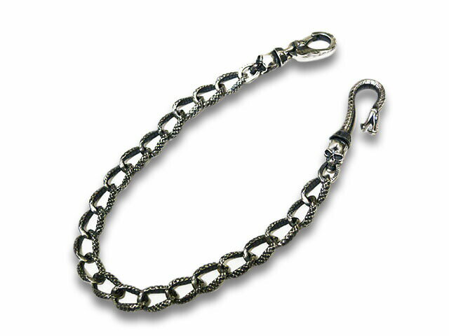 【SKULL FLIGHT/スカルフライト】「Snake Wallet Chain/スネークウォレットチェーン」(Silver950)(CALIFORNIA LINE/カリフォルニアライン/ハーレー/バイカー/ホットロッド/アメカジ/ホイールズアパレル/WOLF PACK/ウルフパック)