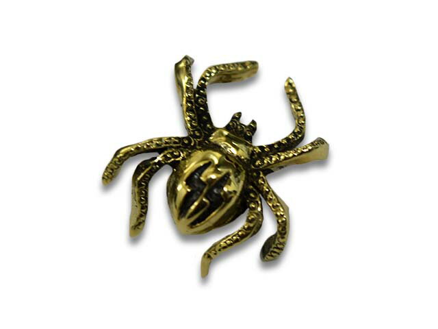 【SKULL FLIGHT/スカルフライト】「Spider Pins/スパイダーピンズ」(Brass)(CALIFORNIA LINE/カリフォルニアライン/ハーレー/バイカー/ホットロッド/アメカジ/ホイールズアパレル/WOLF PACK/ウルフパック)