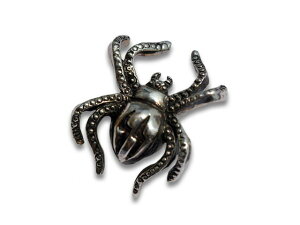 【SKULL FLIGHT/スカルフライト】「Spider Pins/スパイダーピンズ」(Silver950)(CALIFORNIA LINE/カリフォルニアライン/ハーレー/バイカー/ホットロッド/アメカジ/ホイールズアパレル/WOLF PACK/ウルフパック)