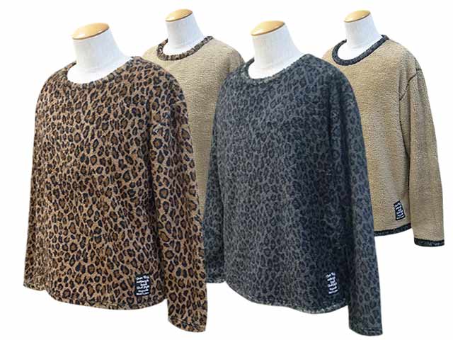 全2色【SKULL FLIGHT/スカルフライト】2024SS Reversible Leopard Cutsew/リバーシブルレオパードカットソー CALIFORNIA LINE/カリフォルニアライン/ハーレー/バイカー/ホットロッド/アメカジ/…