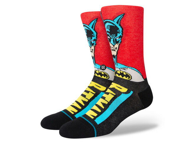 【STANCE SOX/スタンスソックス】「Crew Socks”BATMAN COMIC”/クルーソックス”バットマンコミック”」【あす楽対応】(BATMAN/JOKER/バットマン/ジョーカー/NBA/バスケ/MLB/野球/アメカジ/ハーレー/ホットロッド/バイカー/プレゼント/靴下/WOLF PACK/ウルフパック)