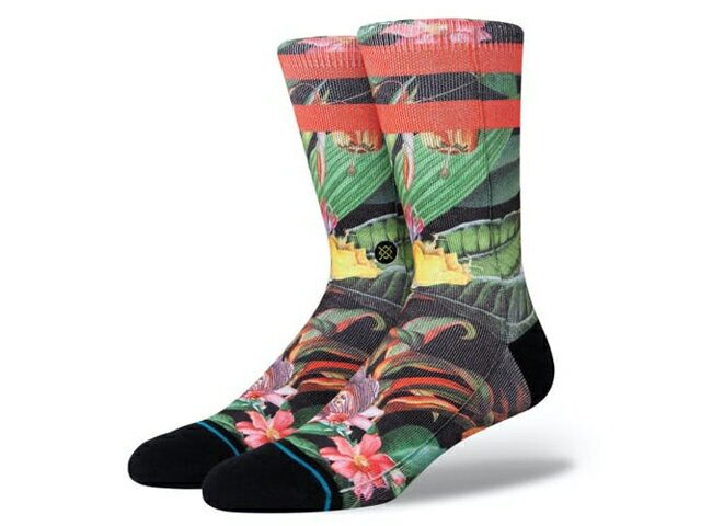 ギフト対応【Crew Socks”PLAYA LARGA”】 商品詳細 【STANCE SOX/スタンスソックス】「Crew Socks”PLAYA LARGA”/クルーソックス”プラヤラルガ”」になります。 肌触りの良い滑らかな素材と深いヒールポケットが足のラインに心地よくフィットし、踵とつま先部分に施された強化加工が優れた耐久性を実現。 スタンスならではの極上のフィット感と遊び心あふれるデザインでコーディネートにインパクトをプラスします。 ●デザイナーやブランドとのコラボをはじめ、MLB（アメリカプロ野球）、NBA（アメリカプロバスケットボール）のオフィシャルソックスなど、おしゃれで多彩なデザインが特徴です。 ●漂白やアイロンはお避けください。 ●さらに長くご使用いただくために、乾燥機の使用はお控えください。 【マルチ】 【品番：PLAYA LARGA】 【カラー：マルチ】 【素材：ポリエステル66%、コットン28%、ポリウレタン3%、ナイロン3%】 【サイズ：S・M・L】 ・S＝22.0-24.5cm ・M＝24.0-26.0cm ・L＝25.5-29.0cm