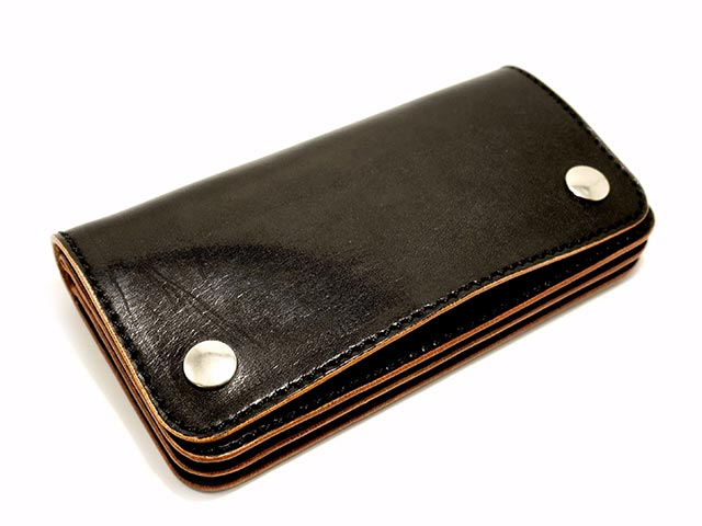 【TISS CUSTOM LEATHERS/ティスカスタムレザーズ】「Teacore Plain Wallet/茶芯プレーンウォレット」(A-1/Wide Stitch)(ハーレー/バイカー/アメカジ/レザークラフト/ホットロッド/プレゼント/財布/WOLF PACK/ウルフパック)