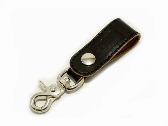 【TISS CUSTOM LEATHERS/ティスカスタムレザーズ】「Teacore Strap Key Holder"Large Stitch"/茶芯ストラップキーホルダー"ラージステッチ"」(ハーレー/バイカー/アメカジ/レザークラフト/ホットロッド/プレゼント/財布/WOLF PACK/ウルフパック)