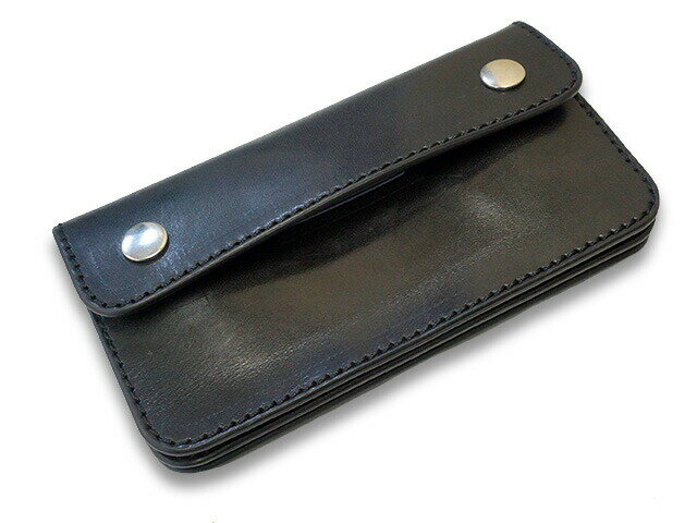 【TISS CUSTOM LEATHERS/ティスカスタムレザーズ】「Trucker Wallet/トラッカーウォレット」(BK×RD×BK)(ハーレー/バイカー/アメカジ/レザークラフト/ホットロッド/プレゼント/財布/WOLF PACK/ウルフパック)