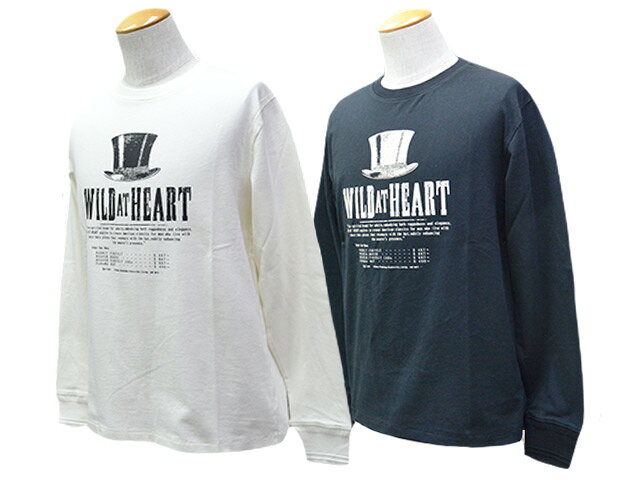 Rakuten - 全2色【WILD AT HEART/ワイルドアットハート】2026SS「6.2oz Crew Neck L/S Tee”SILK HAT”/6.2オンスクルーネックロングスリーブTee”シルクハット”」(8261003)(アンチェンジングラブ/ポップアイズ/モンストアタイムズ/アメカジ/ウルフパック)
