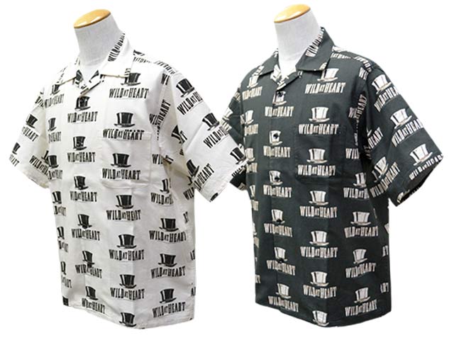 樂天商城 - 全2色【WILD AT HEART/ワイルドアットハート】2026SS「Cotton Open Collar S/S Shirts”SILK HAT”/コットンオープンカラーショートスリーブシャツ”シルクハット”」(8261011)(アンチェンジングラブ/ポップアイズ/モンストアタイムズ/アメカジ/ウルフパック)