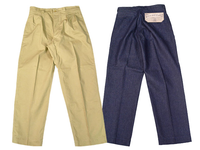 全2色【WILD AT HEART/ワイルドアットハート】「Chino Trousers”Center Crease”/チノトラウザース”センタークリース”」(8261002)(アンチェンジングラブ/ポップアイズ/モンストアタイムズ/アメカジ/ハーレー/WOLF PACK/ウルフパック)