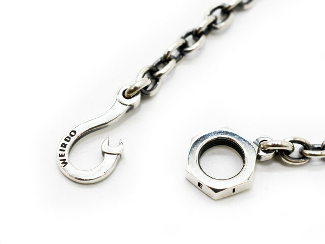 【WEIRDO JEWELRY/ウィアードジュエリー】「Nut Necklace Chain/ナットネックレスチェーン」(Silver925)(GANGSTERVILLE/ギャングスタービル/GLAD HAND/グラッドハンド/アメカジ/ハーレー/ホットロッド/プレゼント/WOLF PACK/ウルフパック)