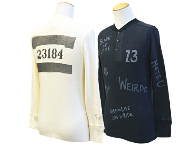 全2色2023AW「Henry Neck L/S Tee”SLAVES”/ヘンリーネックロングスリーブTee”スレイブズ”」(WRD-23-AW-17)(GANGSTERVILLE/ギャングスタービル/GLAD HAND/グラッドハンド/WOLF PACK/ウルフパック/アメカジ)