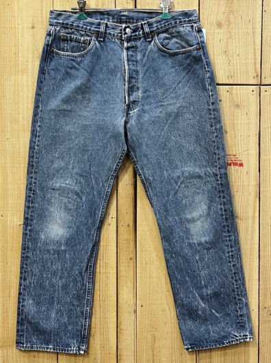 Rakuten - 【中古】激落ち リーバイス501 古着 LEVIS501 ハチマル CAREスタンプ 80S MADE IN USA W34×L28 米国製