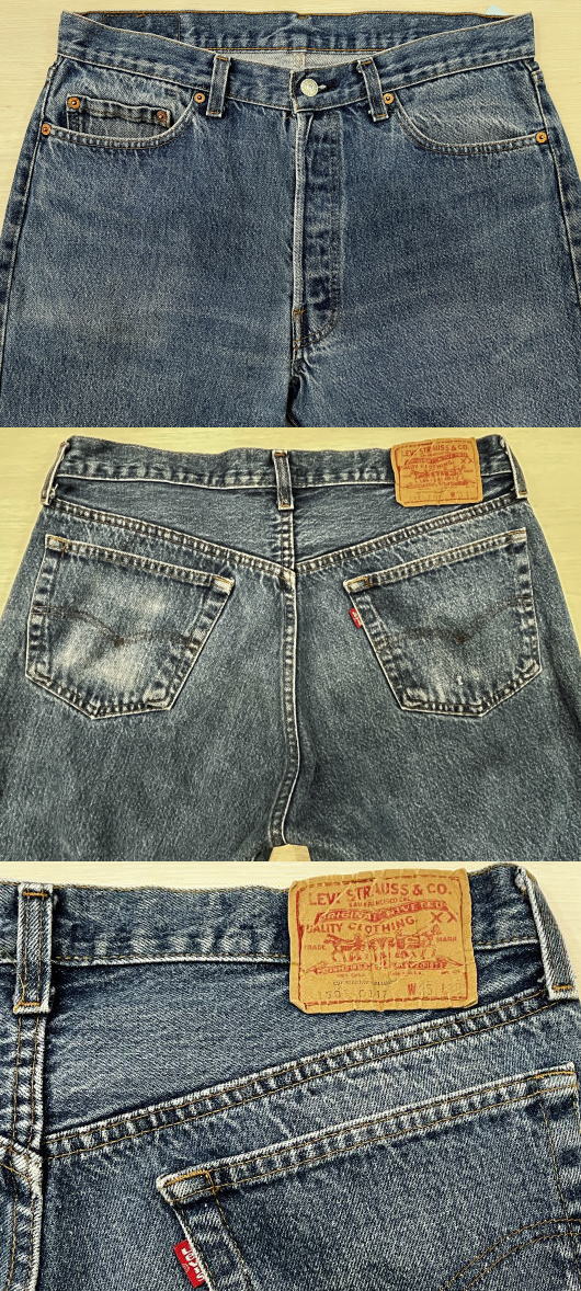 【中古】リーバイス501 古着 W34×L34 LEVIS501 ハチマル インサイドシングルモデル 80S MADE IN USA