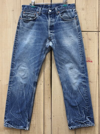 【中古】超激ヒゲ リーバイス501 リアルワーカー 古着 LEVIS501 ハチマル 80S MADE IN USA W33×L30 米国製