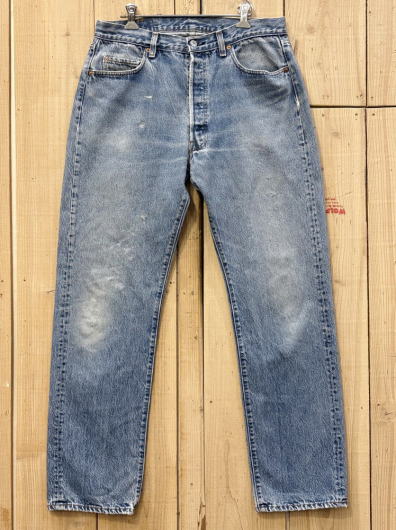 【中古】激ヒゲ リーバイス501 古着 LEVIS501 ハチマル インサイドシングル 80S MADE IN USA W34×L31 ヴィンテージ