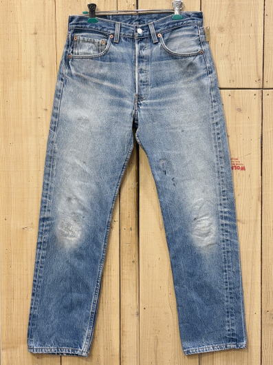 【中古】激ヒゲ リーバイス501 古着 LEVIS501 90S MADE IN USA W30×L29 膝裏クモノス 米国製