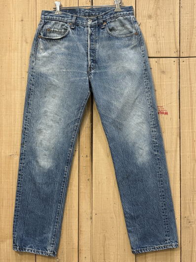 【中古】激レア リーバイス 激ヒゲ 501 古着 LEVIS501 インサイドシングル 80S ハチマル MADE IN USA W31×L29 米国製