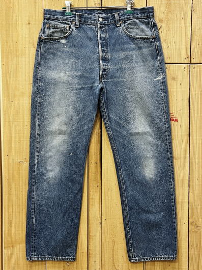 【中古】超激ヒゲ リーバイス501 古着 オールド90S LEVIS501 MADE IN USA W35×L29 米国製