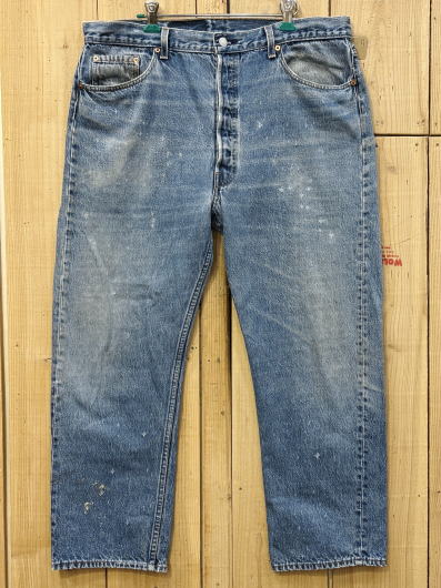 【中古】超激ヒゲ リーバイス501 古着 90S LEVIS501 MADE IN USA W39×L27 米国製