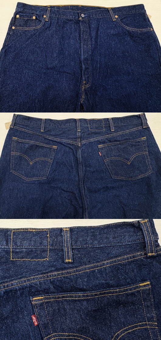 【中古】極上 リーバイス501 ワンウォッシュ 大きいサイズ 古着 90S LEVIS501 W48×L32 MADE IN USA 米国製