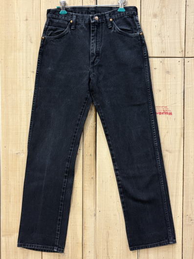 【中古】美品 黒 ラングラー13MWZ ブラック 古着 ストレート W29×L30 Wrangler13MWZ 90S MADE IN USA