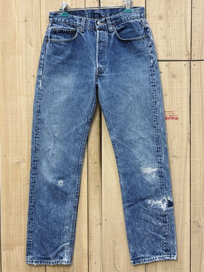 LEVIS - 【中古】激ヒゲ リーバイス501 古着 LEVIS501 OLD90S MADE IN USA W30×L30 米国製 リペアカスタム ヴィンテージ