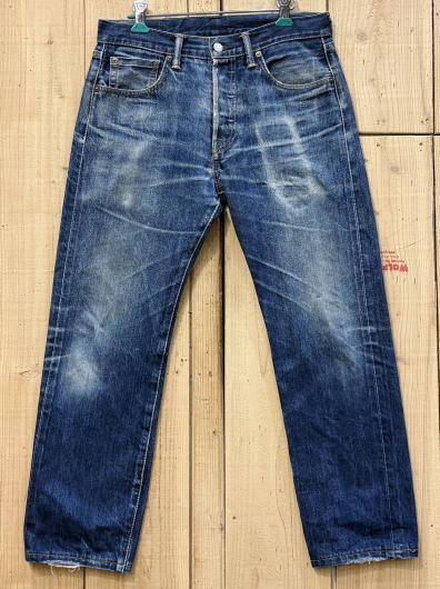 Rakuten - 【中古】リーバイス 超激ヒゲ 501 古着 LEVIS501 ホワイトオーク CORN DENIM MADE IN USA W30×L27 膝裏クモノス 米国製