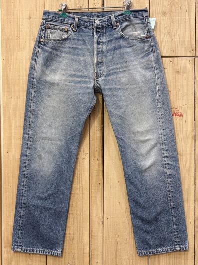 【中古】激ヒゲ リーバイス501 古着 LEVIS501 90S MADE IN USA W33×L28 米国製
