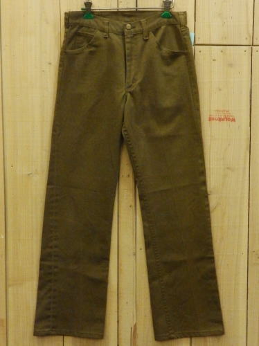 【中古】古着 LEE 200 ツイル カーキ 茶タグ ブーツカット 70S ジーンズ W30×L30 【中古】古着 LEE 200 ツイル カーキ 茶タグ ブーツカット 70S ジーンズ W30×L30
